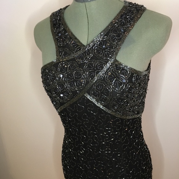 Stenay Vintage 80s Silk/Beaded Cocktail Dress - Picture 2 of 8